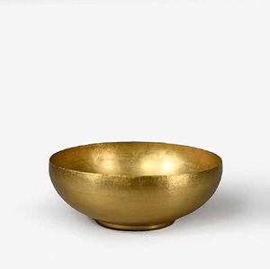 Customized Gold Cast Metal Serving Bowl Durable Table Centerpiece for Home Hotels Salad & <b>Snacks</b> Mixed Serving Bowl - Product Image 3
