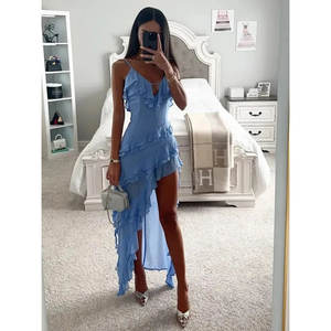 Vestido de Playa Maxi Midi con Volantes, Elegante Traje de Baño para Mujer - Product Image 6