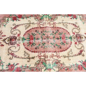 Tapis Kilim Oriental Beige Rouge Laine 3.6 X 6.5ft Turc Grande Surface Rectangle Tapis Latex 10mm Patchwork pour Couloir Chambre Décor - Product Image 5