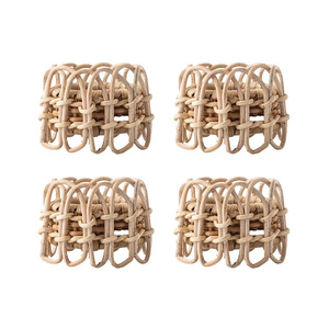Anillos de Servilleta de Ratán Natural Tejidos a Mano, Decoración de Mesa Rústica Elegante, Accesorios de Comedor Boho, Venta al por Mayor OEM ODM - Product Image 3