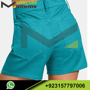 Pantalones cortos de mezclilla de algodón para mujer, ropa de calle de verano 2024, pantalones cortos rectos de cintura baja para mujer, pantalones cortos de Color sólido para mujer - Product Image 3