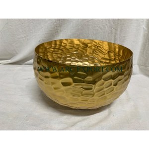 Bol à soupe martelé rond en forme de feuille avec design latéral floral blanc pour vaisselle bol de nourriture décoratif par ARC Export - Product Image 3