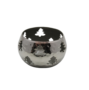 Forma redonda Navidad decorativa hierro votivo Mesa iluminación decoración negro níquel vela tarro para iluminación decoración hecha a mano - Product Image 4