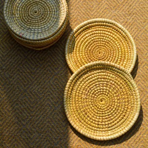 Posavasos y manteles individuales tejidos de hierba de mar Natural de bajo precio, manteles bohemios resistentes al calor para comedor/Cocina, ecológicos - Product Image 1