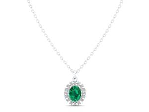REYES Manufacturer Direct Sale 14K <b>Gold</b> Oval Cut 2.5 Carat <b>Emerald</b> Gemstone with Moissanite Pendant <b>Necklace</b> Women Gifts Jewelry - Product Image 2