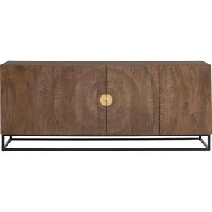 Moderno estilo industrial de madera de mango y hierro aparador de 4 puertas gabinete de buffet para la entrada del dormitorio y sala de estar comedor para hoteles - Product Image 2