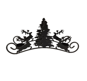 Support en fer fait main T Lite noir mat fini meilleure forme pour décoration d'éclairage de Noël ensemble de 2 taille moyenne - Product Image 3