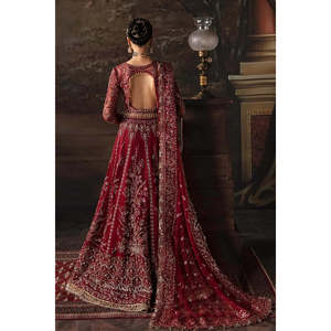 Vestido de Novia Maxi Rojo de Emaline, Modelo Bareeza Net para Boda-TC-1639 - Product Image 4