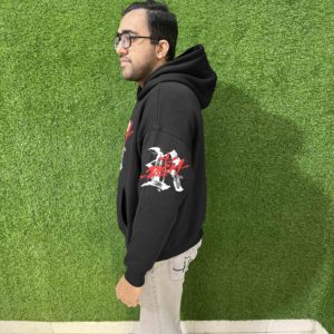 Sudadera con Capucha para Hombre, OEM, 100% Algodón Mezclado, Gruesa, con Estampado Puff y Bordado, Talla Grande - Product Image 2