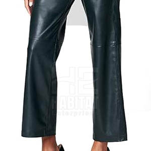 กางเกงหนังผู้หญิงขายดี ลดราคาสุดคุ้ม ดีไซน์คลาสสิก ทนทาน นุ่มสบาย หนังแท้ - Product Image 6