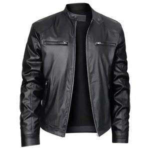Chaqueta para hombre recortada Trajes de hombre negro y Blazers Abrigos cortos de cuero Diseñador de lujo Elegante Alta calidad Nuevo en Vintage 2025 - Product Image 4