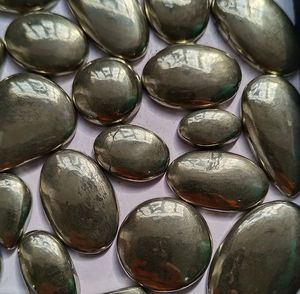 Cabujón de pirita Natural de grado AAA, piedra Mineral de ágata verde, piedra preciosa suelta para la elaboración de joyas - Product Image 3