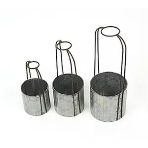 Set Of 3 Galvanized <b>Candle</b> <b>Jars</b> High Selling Quality Metal Galvanized <b>Candle</b> <b>Jar</b> for Home Decor Usage - Product Image 1