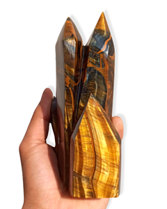 Meilleures ventes de grappes d'oeil de tigre naturel Points d'oeil de tigre crayons de cristal de cluster de tigre Reiki générateur d'énergie de méditation en cristal - Product Image 1