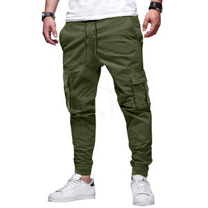 Pantalon cargo pour hommes en coton respirant avec logo personnalisé en gros Pantalon de travail en plein air avec de nombreuses poches pour la sueur des hommes - Product Image 1