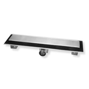 Scaffalatura lineare scarico a pavimento in acciaio inox satinato tagliacristallo doccia dimensioni L585xH63>115mm confezionato - Product Image 3