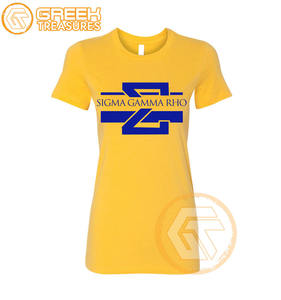 เสื้อยืดชมรมนักศึกษาหญิงซิกมาแกมมาโรแบบสั่งทำพิเศษ ผ้าฝ้ายเจอร์ซีย์ 100% สวมใส่สบาย ระบายอากาศได้ดี เป็นมิตรกับสิ่งแวดล้อม เหมาะสำหรับฤดูร้อน - Product Image 6