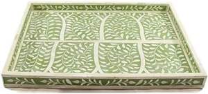 Bandeja para servir con incrustaciones de hueso de último diseño al por mayor, bandeja rectangular para servir comida casera con incrustaciones de hueso naturales hechas a mano de alta calidad - Product Image 4