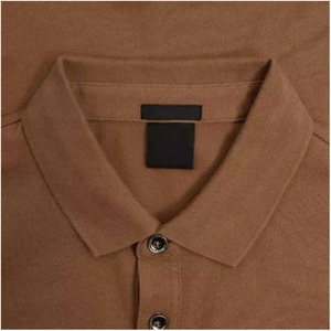 Haute qualité blanc et noir contraste hommes femmes polos respirant Anti-rides à manches courtes boutons Polo chemise - Product Image 6