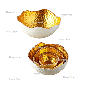 Bol à mélanger martelé en laiton fait à la main Design merveilleux bol à salade de taille personnalisée pour le fournisseur de gros - Product Image 5