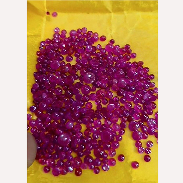 415 Pcs of Natural Ruby 3mm 4mm 5mm round Cabochon 54 Cts Lot Iroc Sales High Quality July birthstone Gemstone Cab US$81 for All