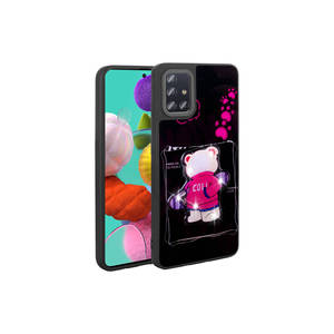 Coque en silicone lumineuse et givrée Netzy Iconic pour Samsung Galaxy A51, avec dos gaufré, antichoc et spéciale pour 7 - Product Image 1
