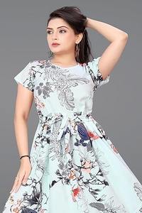 Fait à la main indien coton robe élégant bloc floral imprimé Boho Style à la mode nouveau été voyage porter 100% coton - Product Image 2