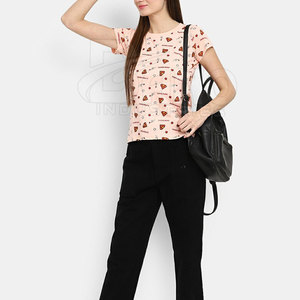 Camisetas informales de verano 2025 para mujer, lona de algodón 100% de alta calidad, transpirable con logotipo personalizado, gran oferta - Product Image 3