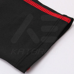 KATBROS Men Rash Guard Full Sleeve Black Red Trim Quick Dry Gym Fitness Shirt - Product Image 5