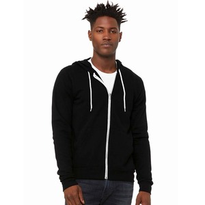 Bella Canvas 100% algodón Unisex polialgodón polar pulóver blanco cremallera sudaderas con capucha para hombre - Product Image 6