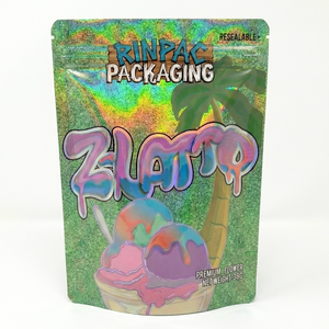 Bolsa de Embalaje Personalizada con Forma de Arcoíris, Holográfica, Resellable, de Mylar, con Cierre, para Leche y Alimentos para Mascotas - Product Image 2
