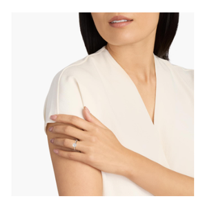 แหวนหมั้นเพชรทรงคุชชั่นดีไซน์วินเทจ Kokan Planet สีเงิน คุณภาพพรีเมียม เครื่องประดับแฟชั่นสำหรับผู้หญิง - Product Image 2