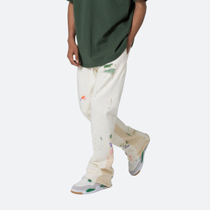 OEM ODM logo personnalisé en gros élégant avec un pantalon ample hommes jambe large Streetwear évasé pantalon empilé - Product Image 2