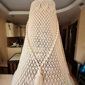 Beautiful Round <b>Macrame</b> Swing <b>Chair</b> Indoor and Outdoor <b>Hanging</b> <b>Chair</b> with Comfortable Seat for Living Room - Product Image 2