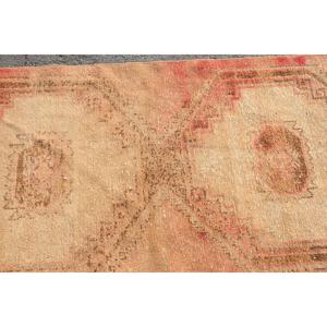 พรมตุรกี 3x6.4 ฟุต สีน้ำตาลแดง ลายแบบนามธรรม พรมขนสัตว์วินเทจ - Product Image 5