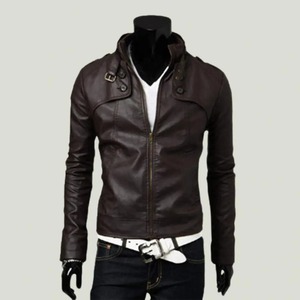 Solid Color Custom OEM Design Men's Winter <b>Waterproof</b> Sheep Leather Knitted <b>Jacket</b> New Streetwear Style <b>Plus</b> <b>Size</b> with Low MOQ - Product Image 3