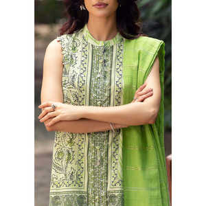 ชุดสูทผ้าแจ็คการ์ดลูเร็กซ์พิมพ์ลาย 3 ชิ้นสำหรับผู้หญิง พร้อมผ้าคลุมไหล่ลายทาง รุ่น SP-52093 - Product Image 4