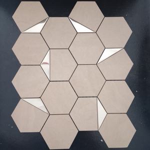 NaturaBlend-Mosaico de cerámica hexagonal de 73mm, mosaico vitrificado de cuerpo completo mate para paredes de dormitorio, paredes decorativas en salas de estar - Product Image 1