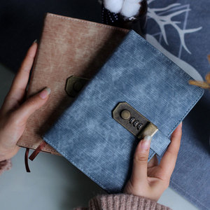 LABON Vintage Leather <strong>Lock</strong> Journal <strong>with</strong> Password Code A5 PU <strong>Notebook</strong> for Men Women Personal Diary Private Writing <strong>Notebook</strong> - Product Image 2