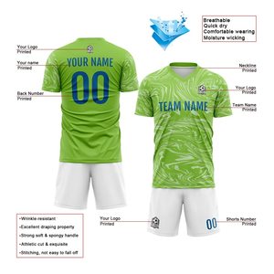 Uniforme de fútbol con logotipo personalizado de alta calidad, transpirable y de tamaño adulto, servicio OEM Francia, camisetas de fútbol, uniforme de fútbol - Product Image 4