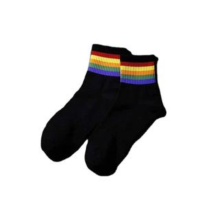 Chaussettes en coton, mode, blanc, noir, vintage, courtes, chaussettes de sport, hommes, décontractées, streetwear, courtes, pour homme, fille, chaussettes tubulaires cool - Product Image 1