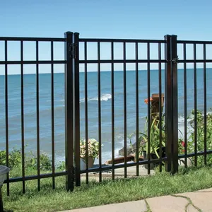 畅销粉末涂层铝熟铁栏杆围栏方管激光切割围栏格子设计巴基斯坦