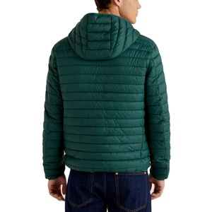 Veste matelassée pour homme en toile de qualité supérieure, couleur unie, col montant, épaisseur standard, taille plus, vente chaude, logo sur le devant - Product Image 5