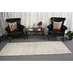 Alfombra turca Vintage moderna de 27x81 pies, Beige, área grande, estilo clásico, retales abstractos, pasillo rectangular, látex de lana de 10mm - Product Image 3