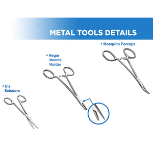 ชุดผ่าตัดทางการแพทย์คีมหนีบใบมีดมีดผ่าตัด5ชิ้น - Product Image 3