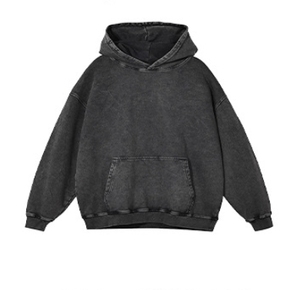 Pull à capuche imprimé pierre acide vintage surdimensionné pour hommes automne hiver - Product Image 6