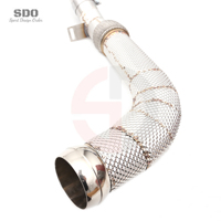 Tubo de Escape de Alto Rendimiento de Acero Inoxidable SDO con Protector Térmico y Tubo Flexible para Porsche Panamera 971 2.9T 2017-2026