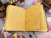 Libro de hechizos de cuero hecho a mano Grimoire Al Amir Lunar Moon Mushroom, con papel vintage de borde deshilachado, regalo de brujería, cuaderno de bocetos, artesanías religiosas
