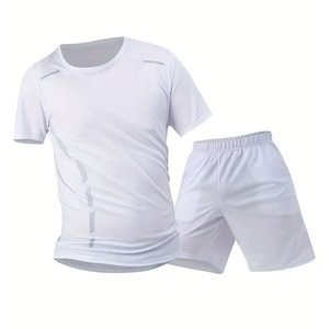 Conjunto de Shorts de Compresión Ligeros y Transpirables para Hombre, con Camiseta de Yoga de Secado Rápido, Ropa Deportiva Ajustada para Entrenamiento - Product Image 3