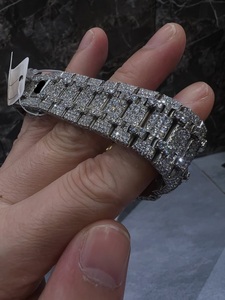 นาฬิกาข้อมือผู้ชายสุดหรูขนาด41มม. สไตล์ฮิปฮอปประดับเพชรเม็ดกลมแบบแอนะล็อกสำหรับกีฬาโบราณ - Product Image 4